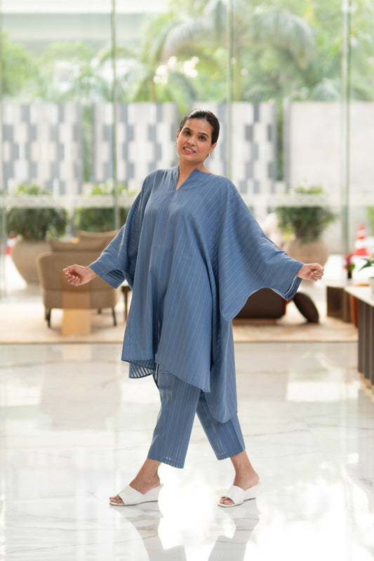 Powder blue kaftan set