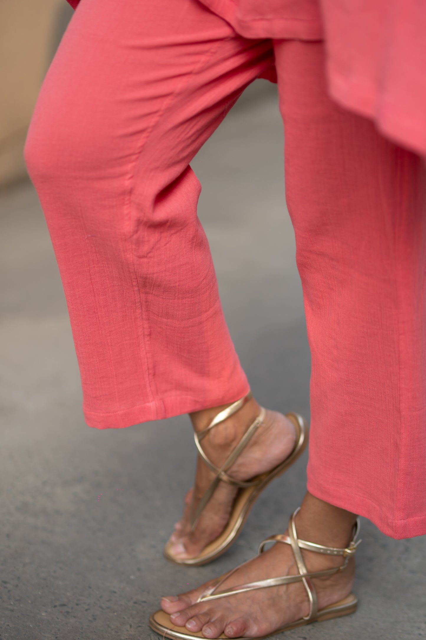Peach Soft Cotton Co-Ord Set
