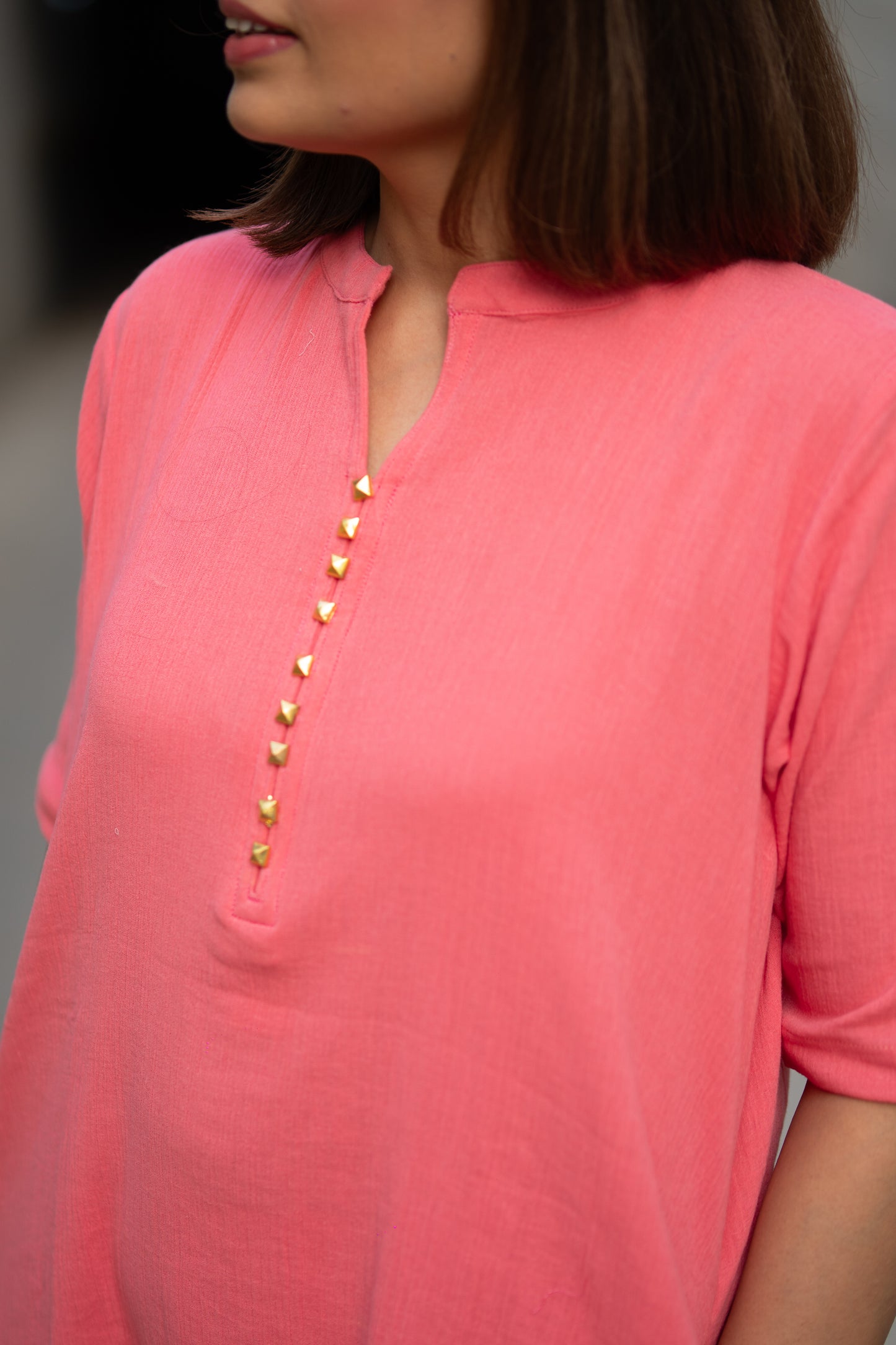 Peach Soft Cotton Co-Ord Set