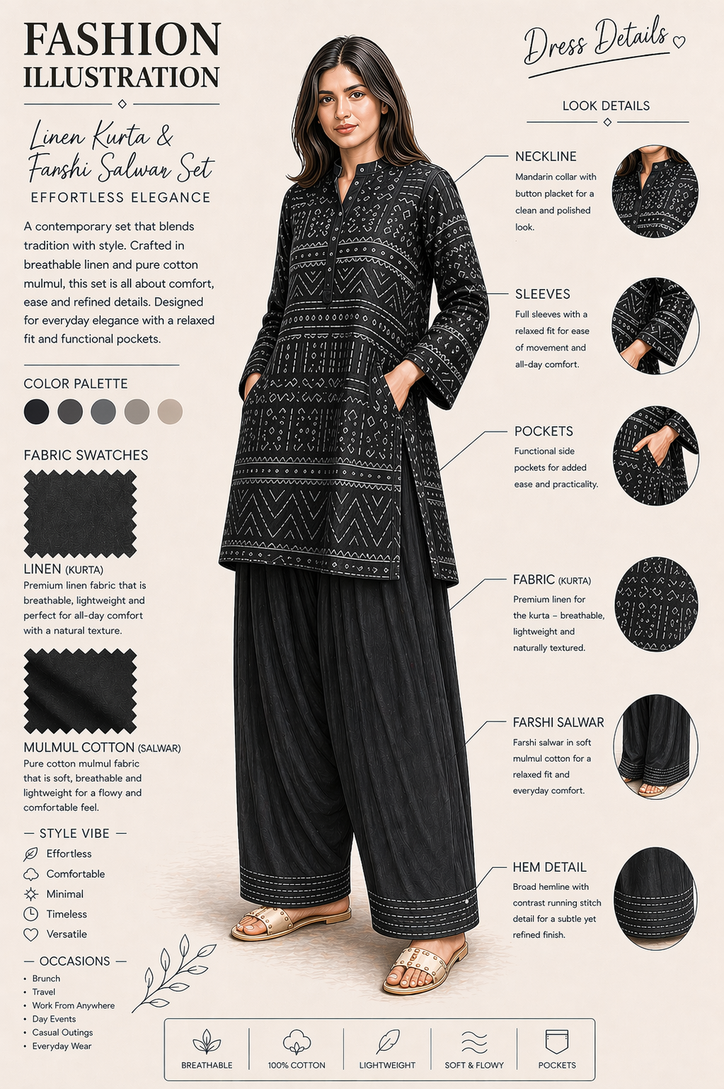 Roam kurta set